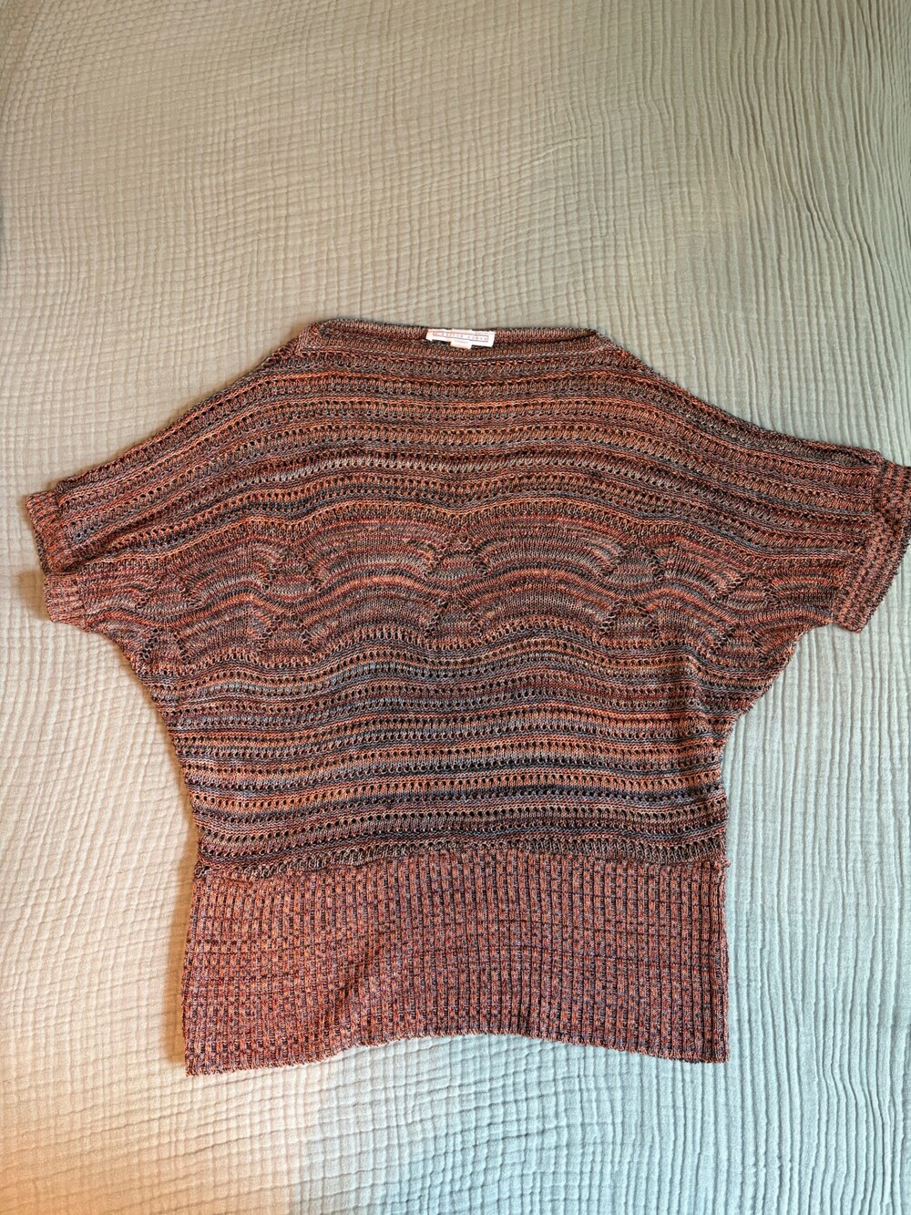 a knitch above X-Large Multicolor Knit Top Short Sleeve Made in U.S.A.